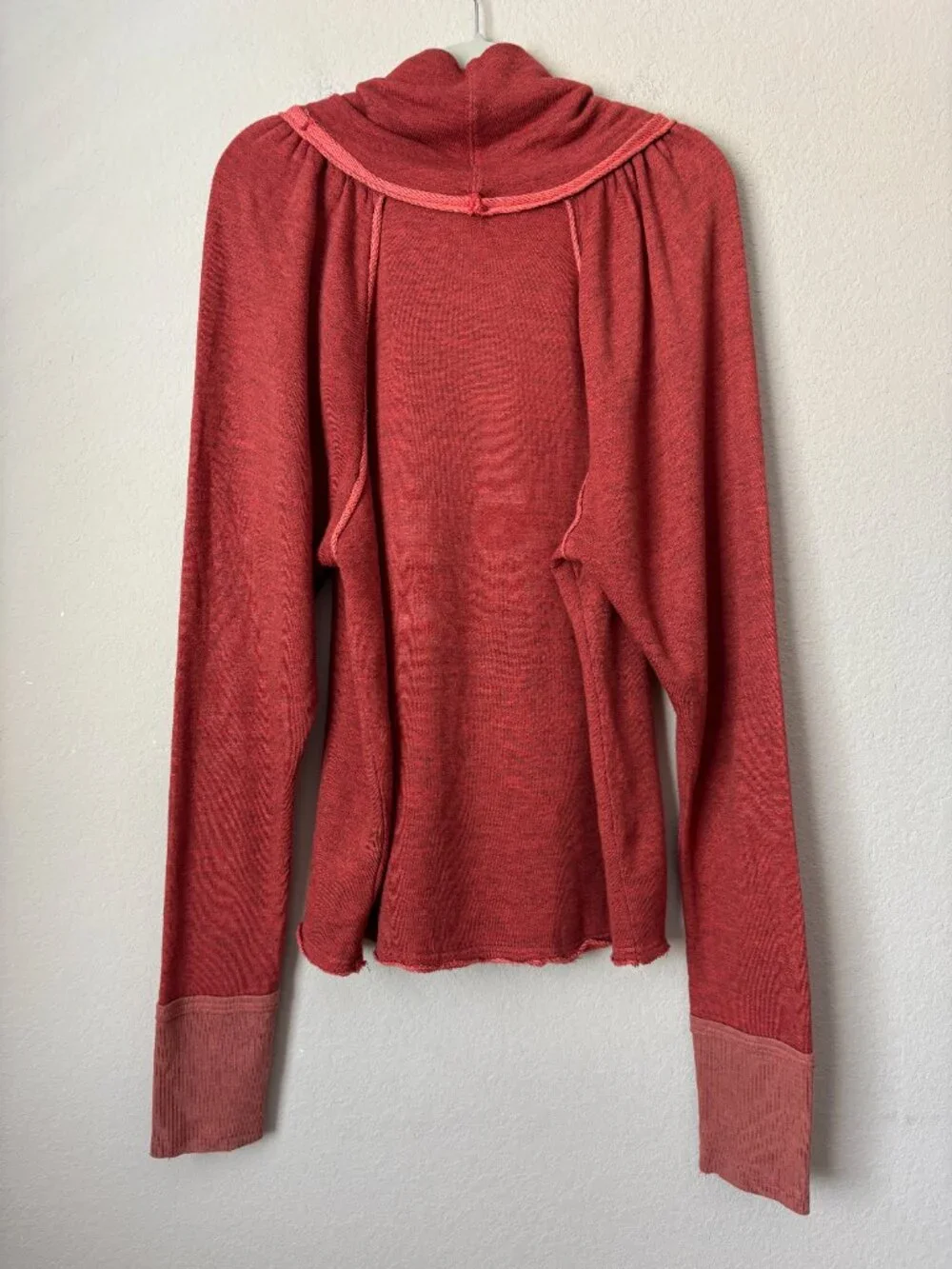 Free People XL Cowl Neck Puff Long Sleeve Lua Pullover - Picture 10 of 11